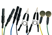Quality Counts - 48" 24K Gold Flat EEG Electrodes ear clip,eeg,electrode,nuerofeedback,gold,ear,clip