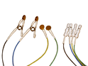 IMA 48" Gold Set Silicone Coated EEG Electrodes Electrodes,eeg,nuerofeedback,ima,gold,ear,clip,silicone,coated,silicone coated